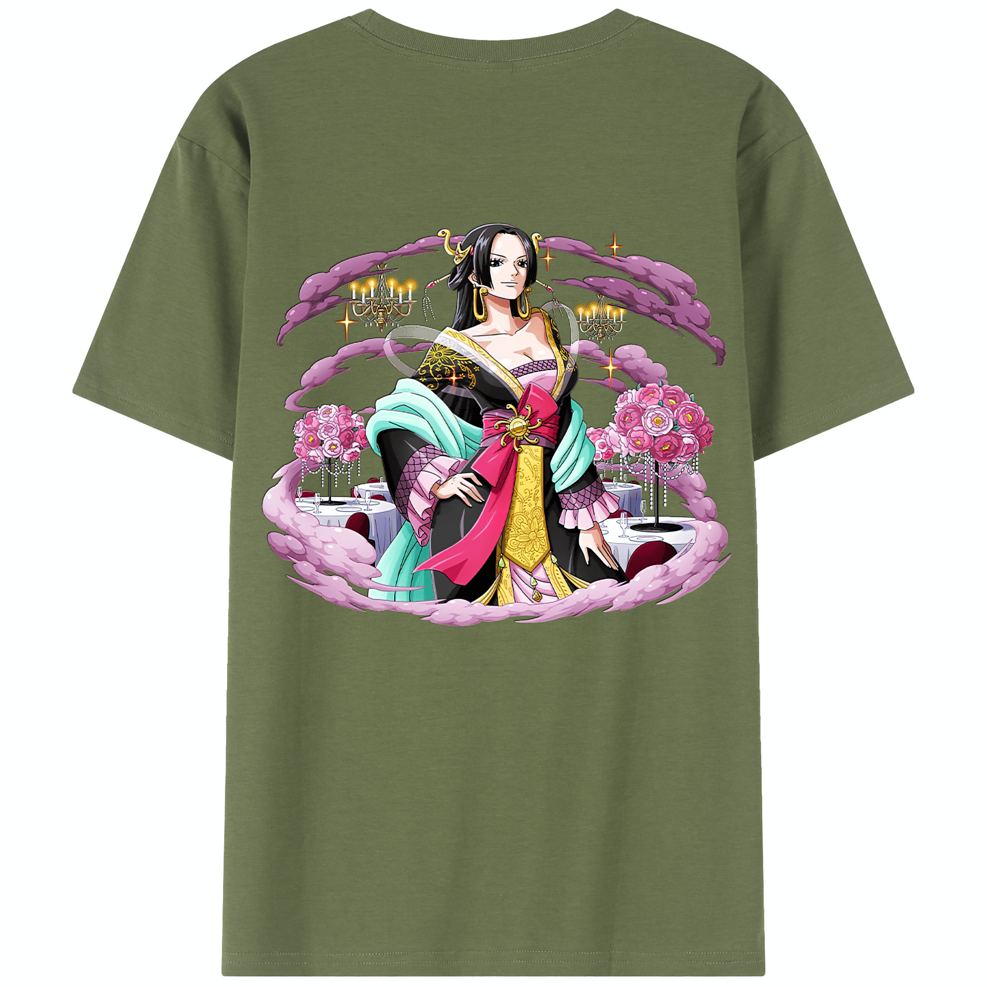 ワンピース ボア・ハンコック ONE PIECE Boa·Hancock 綿100％半袖Tシャツ（背面プリント）